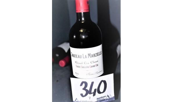 7 flessen wijn Saint-Emilion Grand Cru, Chateau de Marzelle, 2016